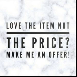 Feel free to make an offer on the items in my closet - prices are negotiable!